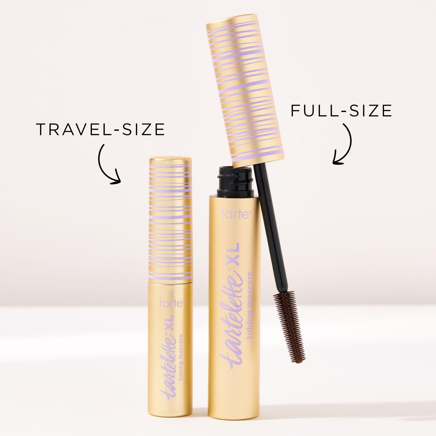 tarte tartelette XL tubing mascara – Lash Extensions in a Tube with Peptide, Extra-Bold Buildable Length & Volume, Smudge-Proof Longwear, Easy-to-Remove, Vegan & Cruelty-Free, travel size, brown