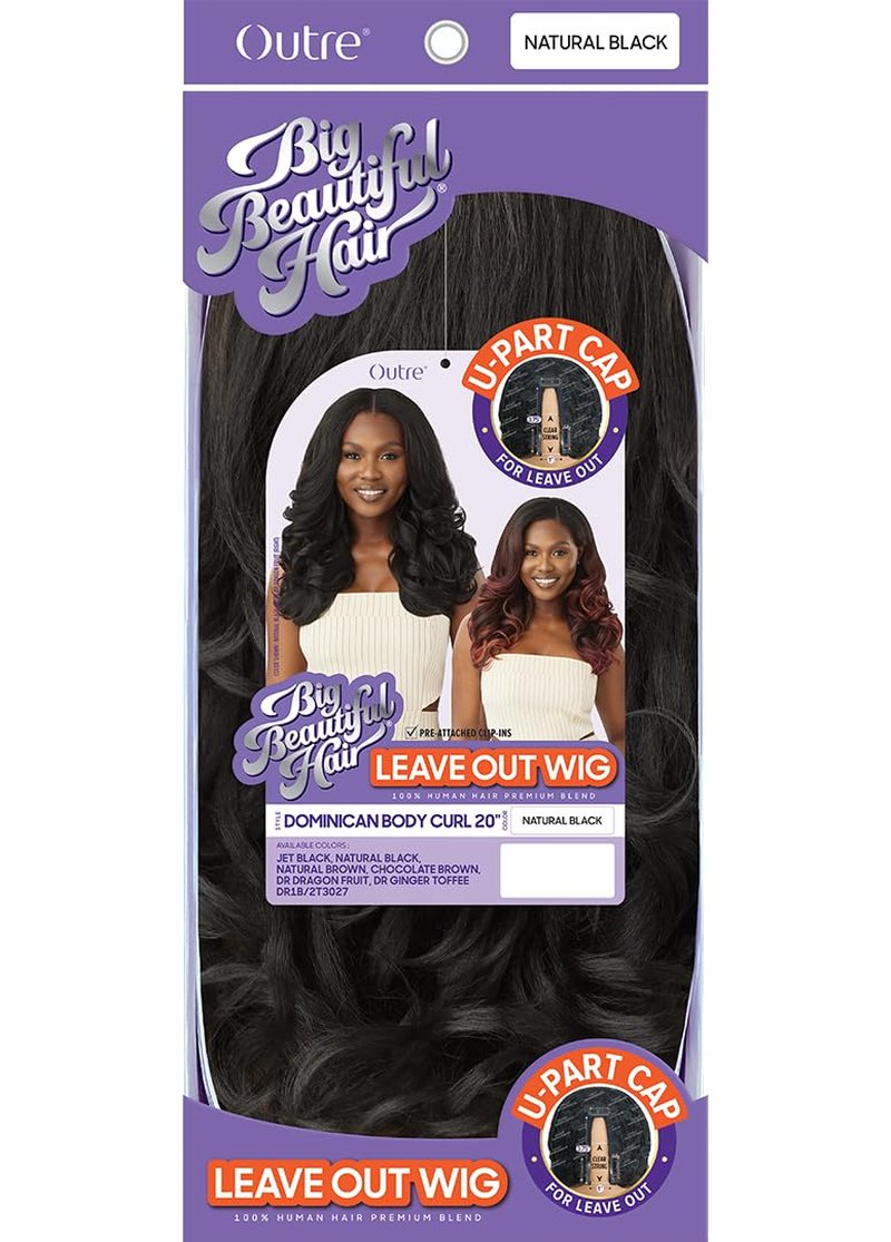 Outre Big Beautiful Hair - Leave Out Wig - Dominican Body Curl 20" (NATURAL BLACK)