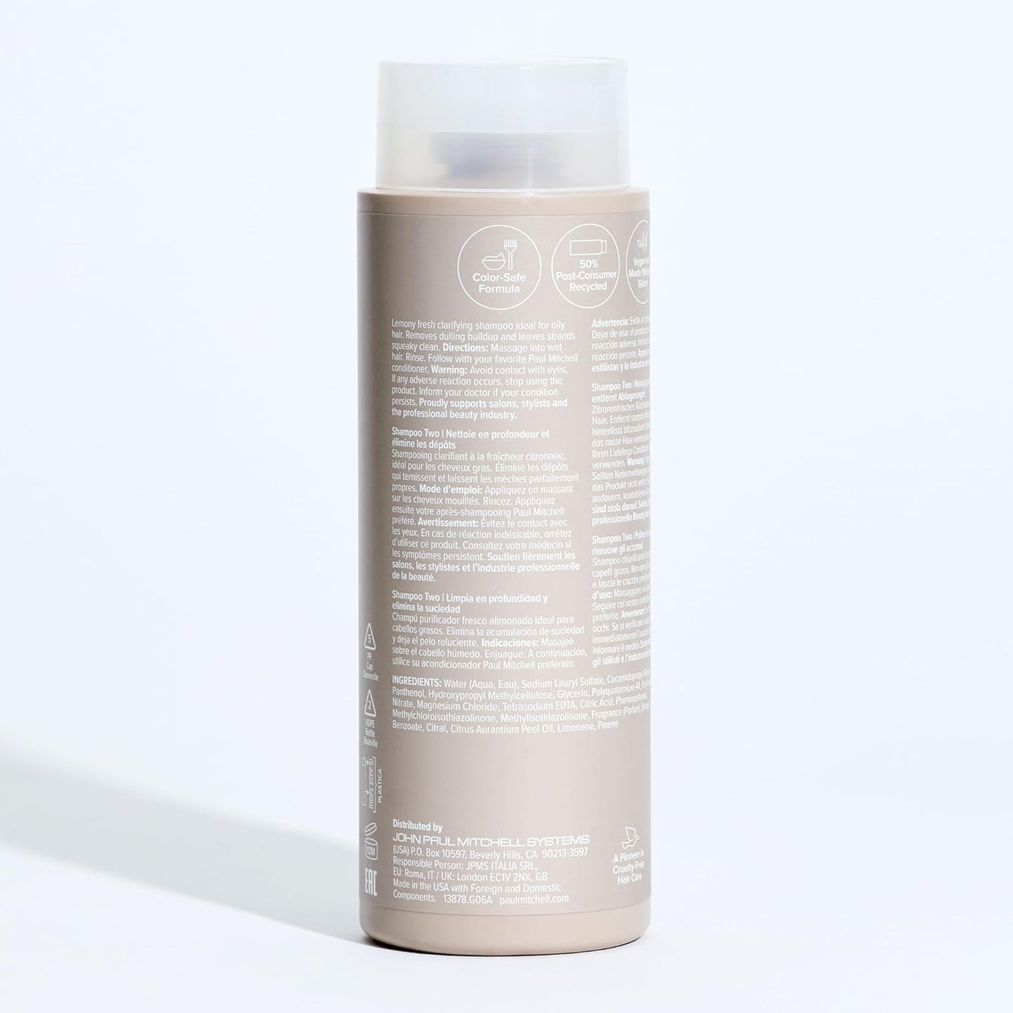 Paul Mitchell Shampoo Two - Clarifying Shampoo for Deep Cleansing | Removes Buildup, Ideal for Oily Hair