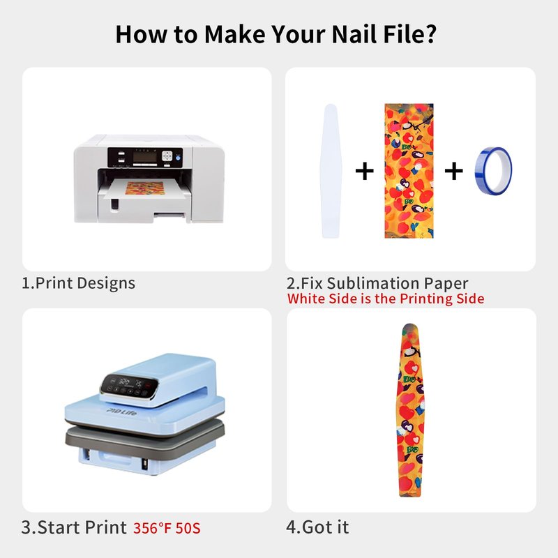 PYD Life 12 Pack Sublimation Nail File Blanks, Stainless Steel Nail File for Natural Nails, Acrylics, or Gel Extensions, Customable Nail Filer is Perfect Gifts for Nail Lovers & Small Businesses