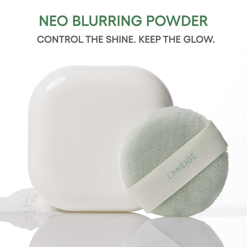 LANEIGE Neo Blurring Powder: Korean Shine Control Compact with Pore Blurring, Smoothing Finish & Travel-Friendly, No Spill Packaging, Refill