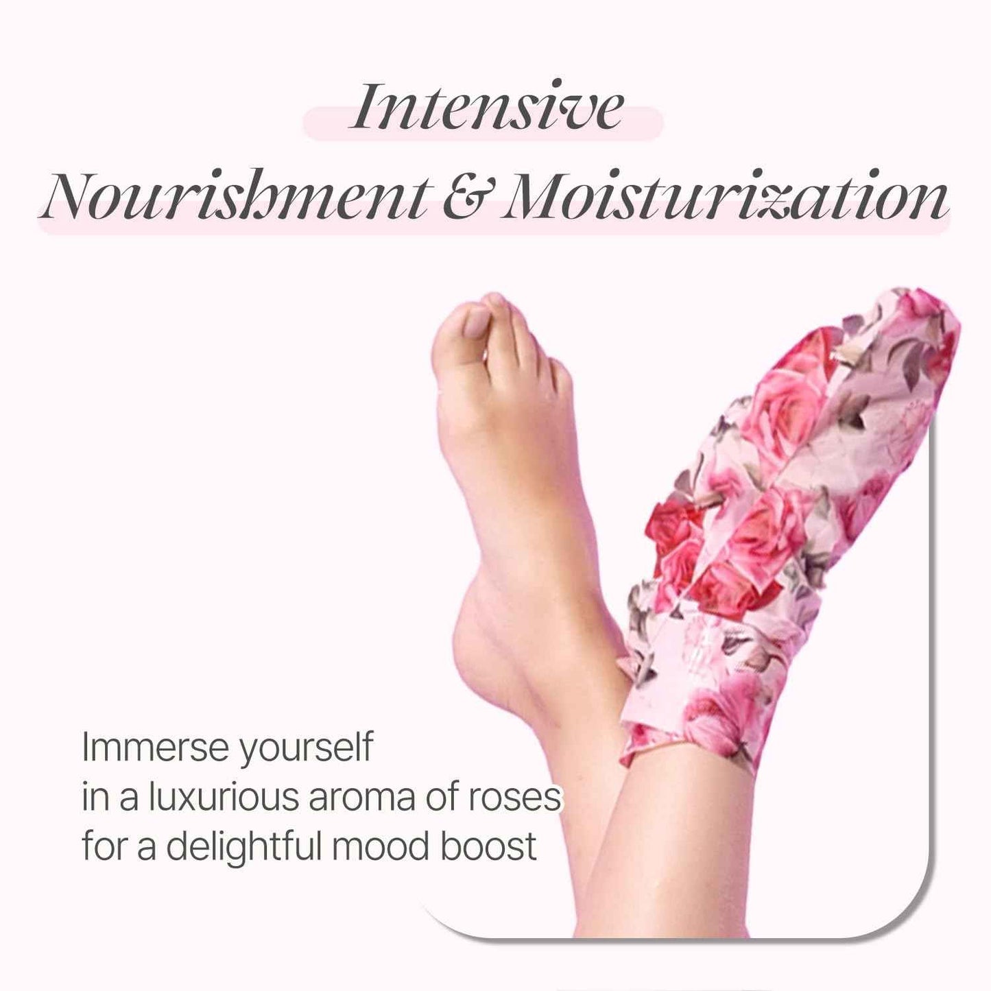 Koelf PETITFEE Rose Petal Foot & Hand Mask - 10 Pairs Intensive Nourishing Socks & Gloves