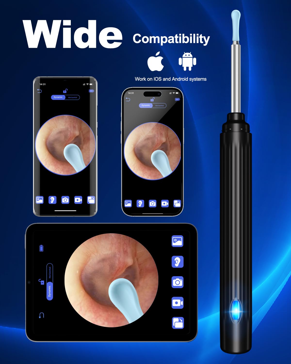 Ear Wax Removal Kit,Ear Cleaner with Camera,Ear Cleaning Kit 1269P HD Otoscope with Lights and 6 Ear Picks, Earwax Removal for Adults and Children