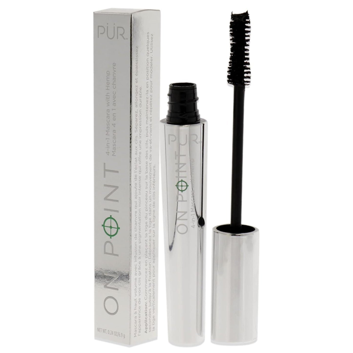 PÜR MINERALS On Point Mascara - Hemp Infused Formula for Voluminous Lashes | 1 Count