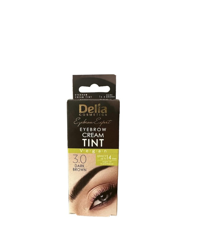 DELIA HENNA/COLOR CREAM EYEBROW PROFESSIONAL TINT KIT SET Dark Brown