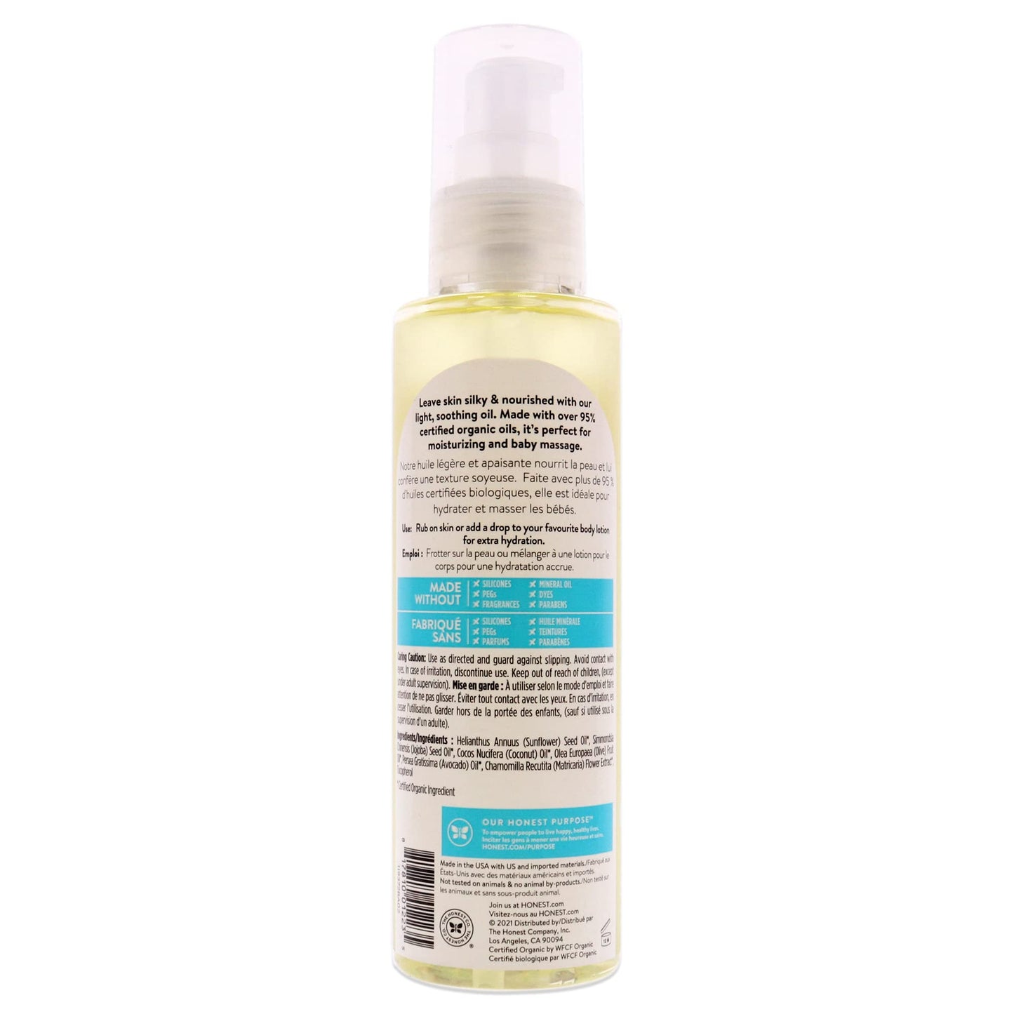 HONEST Body Oil Moisturizer - 4 oz, (158780) (Pack of 2)