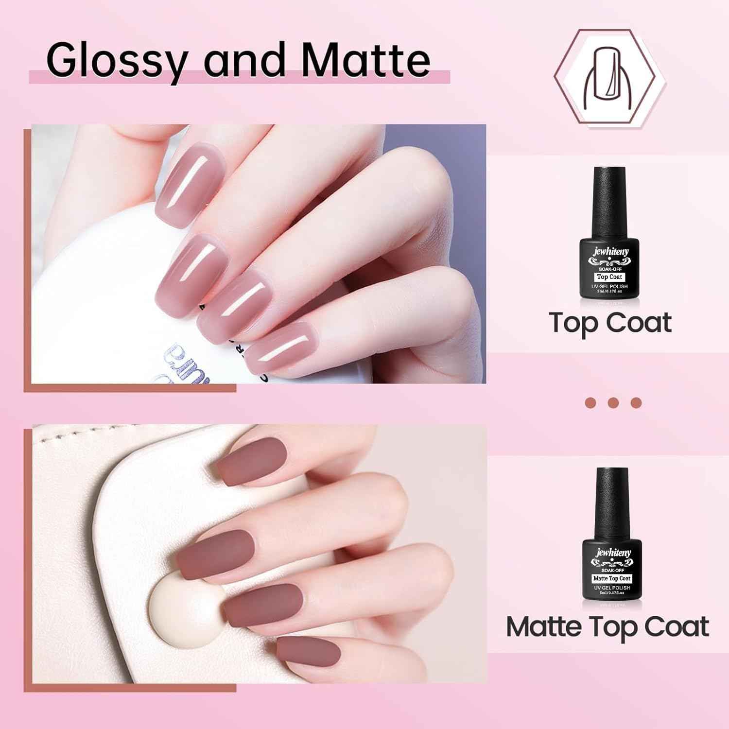 Poly Gel Nail Kit with UV Lamp & 10ml Base/Top Coat - Nail Art Extension Tools for Beginners