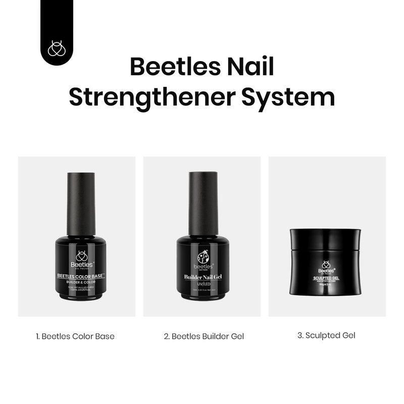Beetles 12 Color Rubber Base Gel Polish, Nude Gel Nail Polish 5 in 1 Nude Porcelain Milky White Strengthener Soak Off U V Nail Art Design DIY at Home Gifts for Women