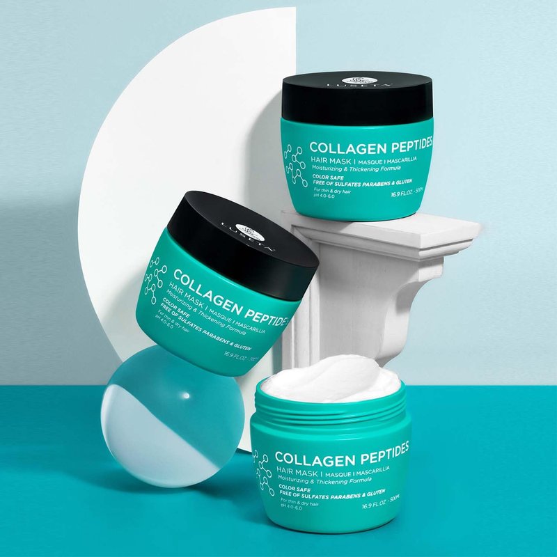 Luseta Thickening Hair Mask with Collagen Peptides Strenghten and Moisturize for Thin & Dry Hair, Promote Thickness and Reduce Breakage for Fuller-Looking Hair 16.9oz