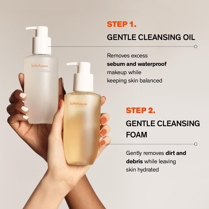 Sulwhasoo Gentle Cleansing Oil | Korean Oil Cleanser & Makeup Remover | Dissolves Waterproof Makeup & SPF | Hydrating Double Cleanse Face Wash for Dry & Sensitive Skin, 1.69 fl. oz.