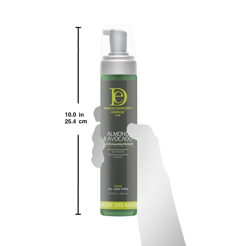 Design Essentials Almond and Avocado Curl Enhancing Hair Mousse for Curly Hair; 10 Oz (Pack of 1)
