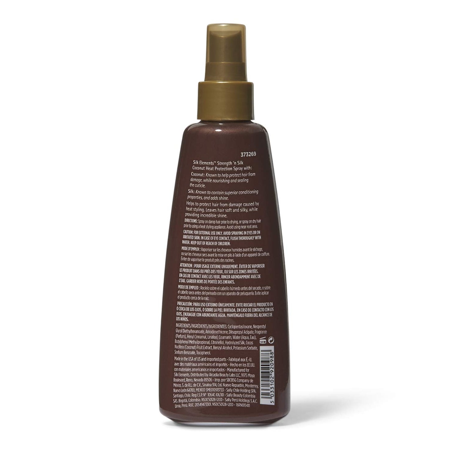 Silk Elements Coconut Heat Protection Spray - Nourishing Hair Shield | 8 oz