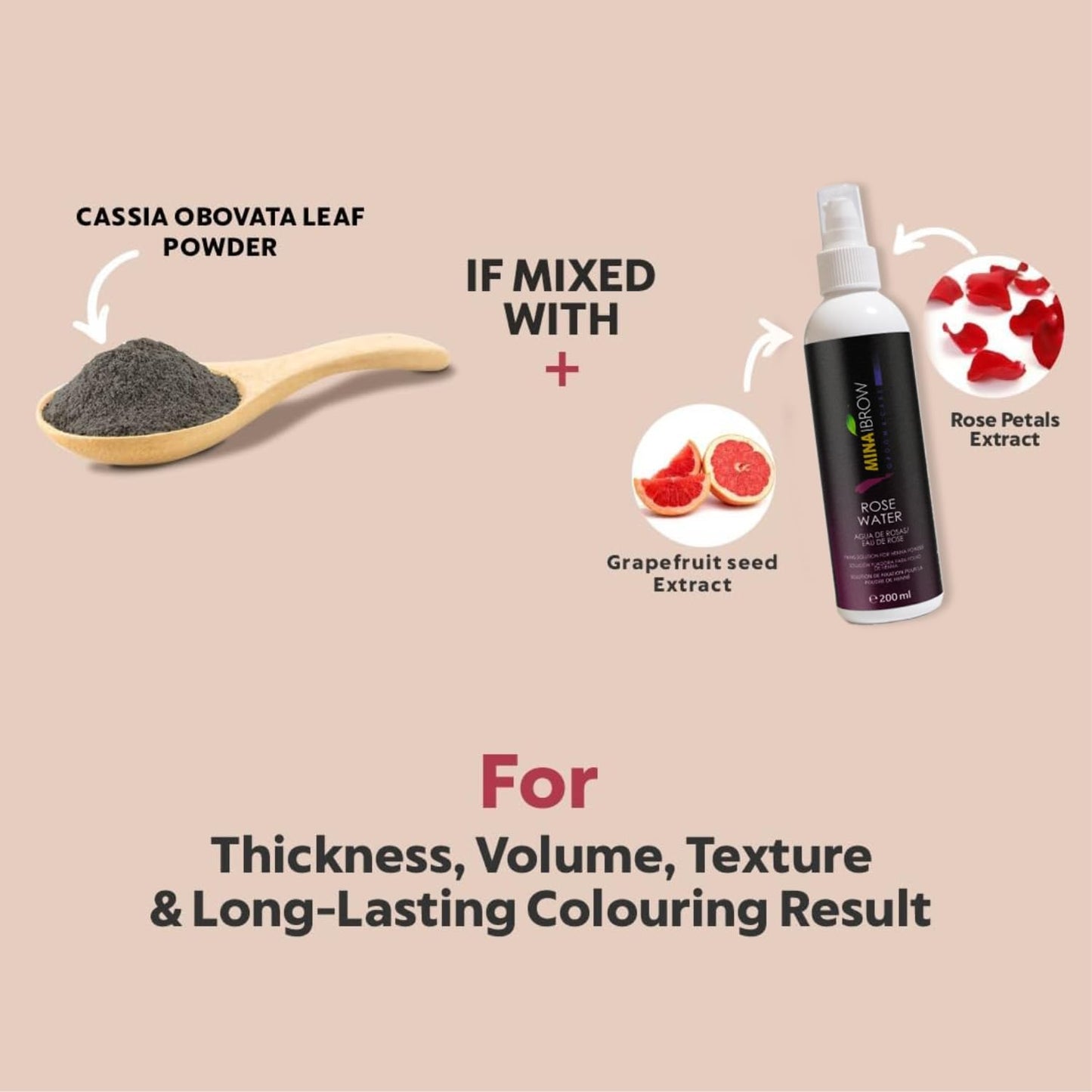Mina iBrow Hair Color Refill Pack, Natural Spot Coloring Hair Tinting Powder, Water and Smudge Proof, No Ammonia, No Lead, Complete Gray Coverage, 120 Applications, Medium Brown