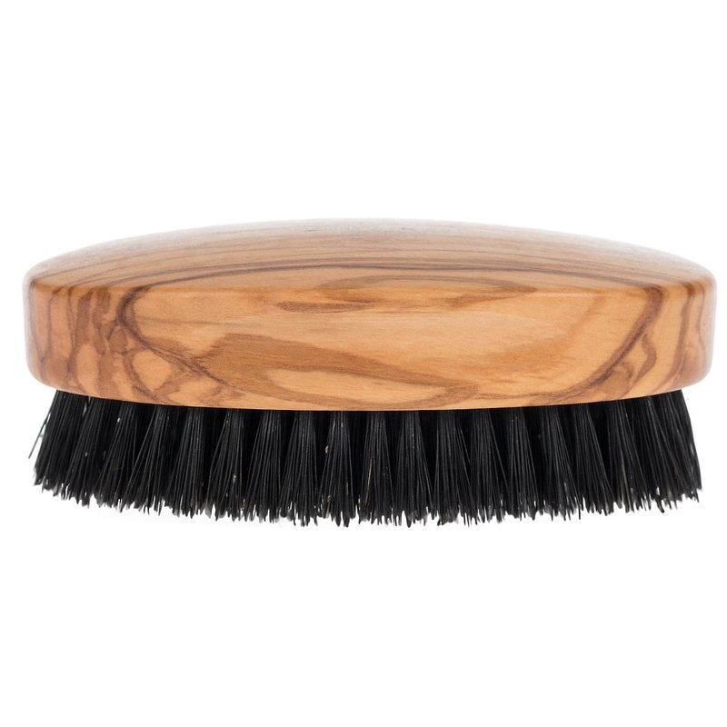 Fendrihan Genuine Boar Bristle and Olivewood Military Hair Brush, MEDIUM STIFF Bristle, Made in Germany