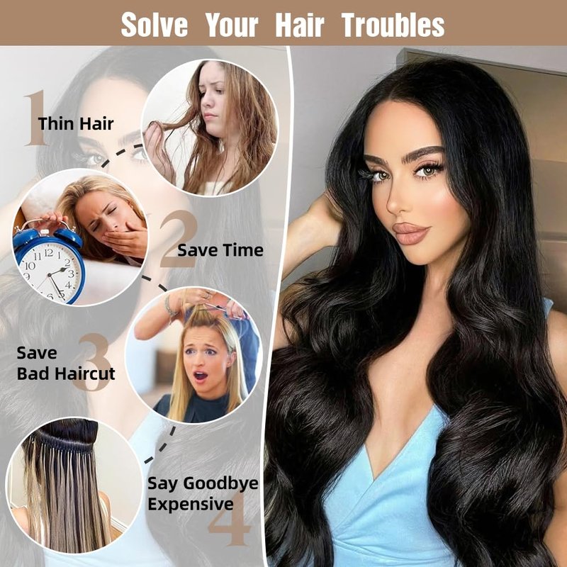 Straight Clip in Hair Extensions Real Human Hair, 7Pcs 12 Inch 80g Pink Invisible Natural Soft Remy Human Hair Extension Clip ins, Double Weft Hair Extensions Real Human Hair for Women