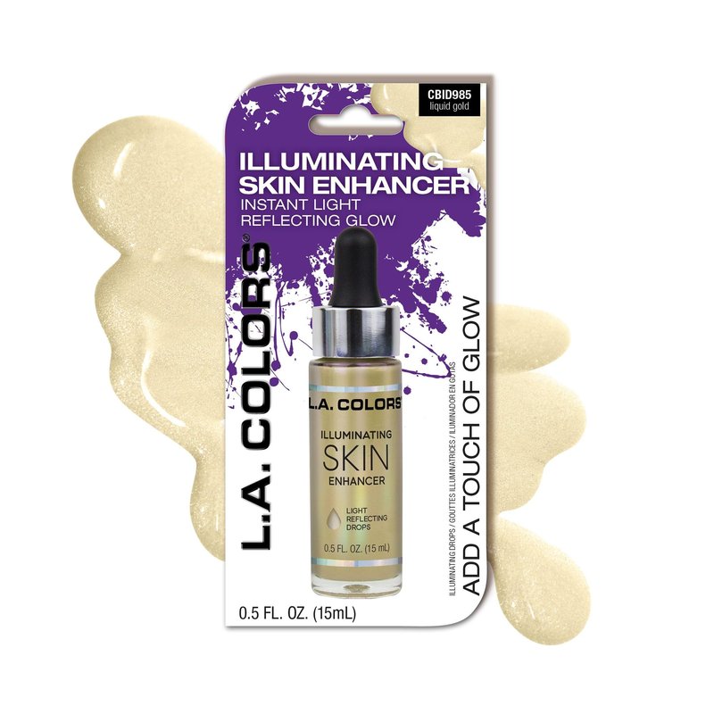 L.A. COLORS Illuminating Skin Enhancer, Liquid Gold - Carded CBID985 (Pack of 3)