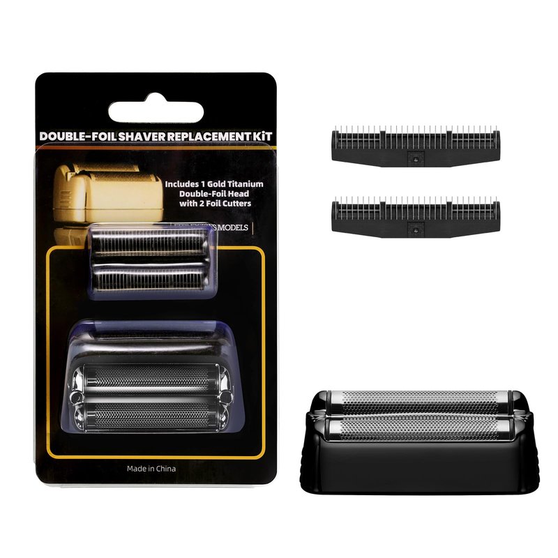 Shaver Replacement Foil and Cutter,Compatible with BaBylissPRO FXONE BlackFX Double Foil Stick Shaver,Black