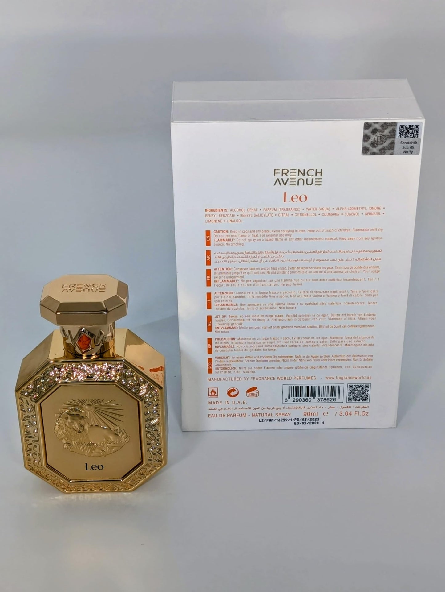 French Avenue Leo Genesis EDP Oriental Gourmand Perfume 90ml