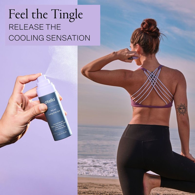 Cooling Body Spray with Menthol and Aromatherapy Lavender Vanilla Scent to help you Relax, 2.7 oz. | Anytime Immediate Heat Relief | TSA Approved | Gluten Free | Vegan | Paraben Free