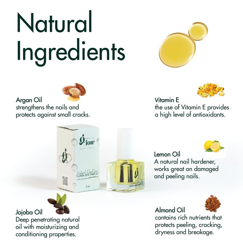 Dead Sea Cuticle & Nail Oil 5ml | Strengthens Nails & Deeply Moisturizes Dry, Cracked Cuticles | With Jojoba, Argan, Olive, Almond & Castor Oils + Vitamin E | Nail Repair & Growth Treatment