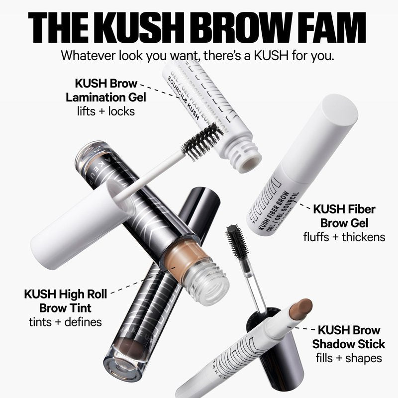 Milk Makeup KUSH Fiber Brow Gel – Tinted Gel Fluffs, Fills + Holds Eyebrows for a Fuller, Natural Look – Conditioning, Vegan Formula – Herb (Medium Brown), 0.15 oz
