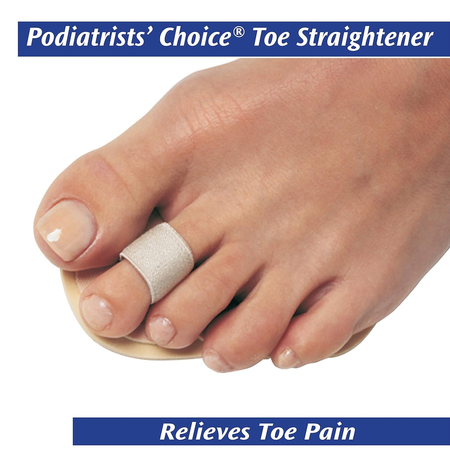 Toe Straightener by Pedifix P55 - Adjustable One Size (Pack of 2) for Comfort