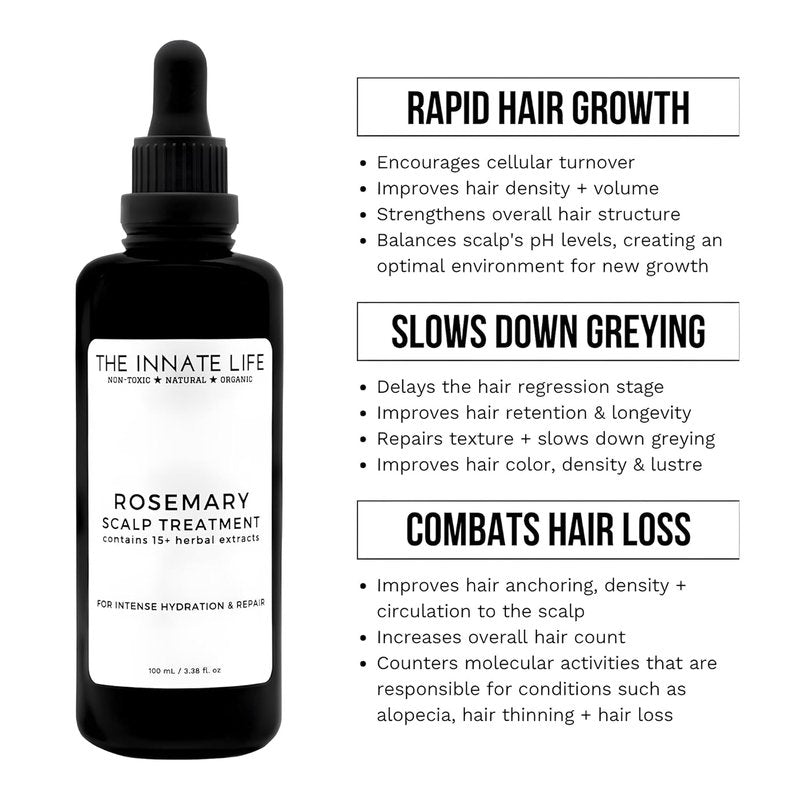 Rosemary Scalp Treatment - Nourishing Rosemary Oil for Stronger Follicles | Hydrate Scalp & Prevent Hair Loss
