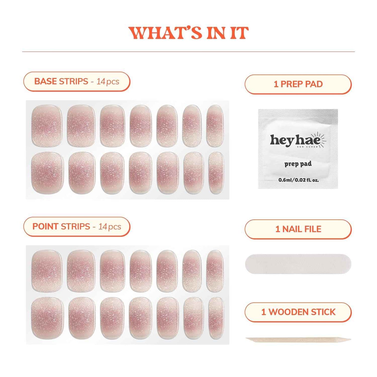 Semi-Cured Gel Nail Strips Bundle - 2 Pack with Got To Go Remover for Easy Application