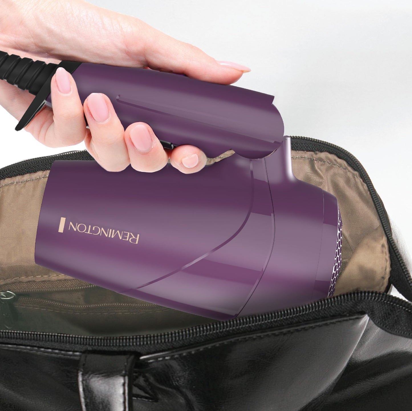 Remington Travel Hair Dryer, Folding Handle Compact Blow Dryer with Dual Voltage, Ceramic Coating & Advanced Thermal Technology, Lightweight Portable Hair Dryer for International Travel