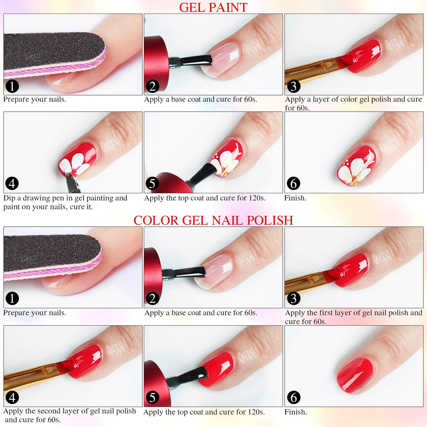 SAVILAND 36 Colors Gel Paint Kit: Solid Nail Art Gel Polish with 15 pcs Painting Drawing Nail Brushes for DIY Nails Art Design & Manicure Home Salon Use