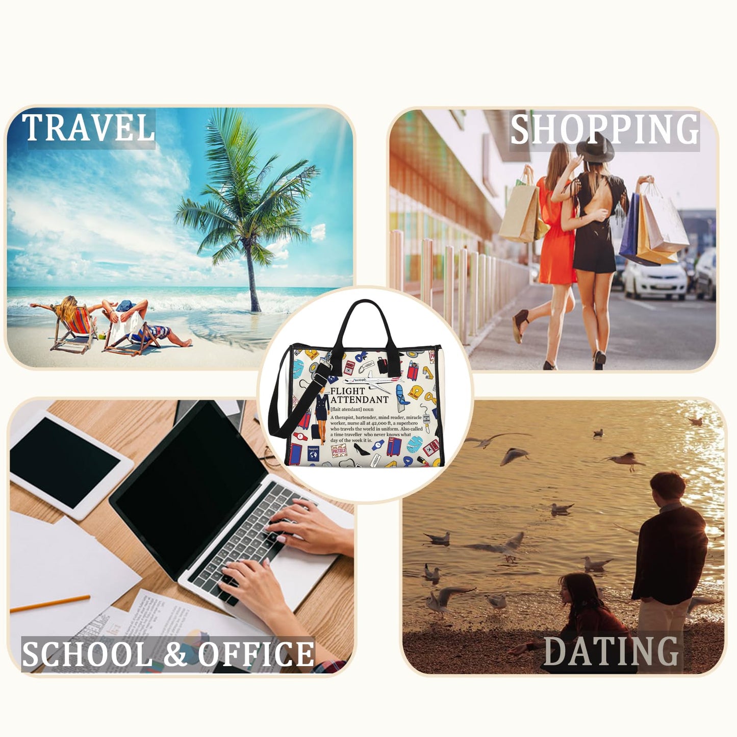 MEIKIUP Flight Attendant Gifts Air Stewardess Cosmetic Travel Bag Stewardess Aviation Makeup Pouch (Flight Attendant HB)