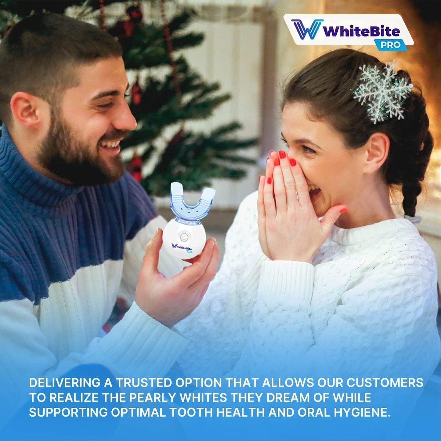 Teeth Whitening Kit for Sensitive Teeth - 4 Whitening & 2 Remineralizing Gels | LED Light System for Fast Results