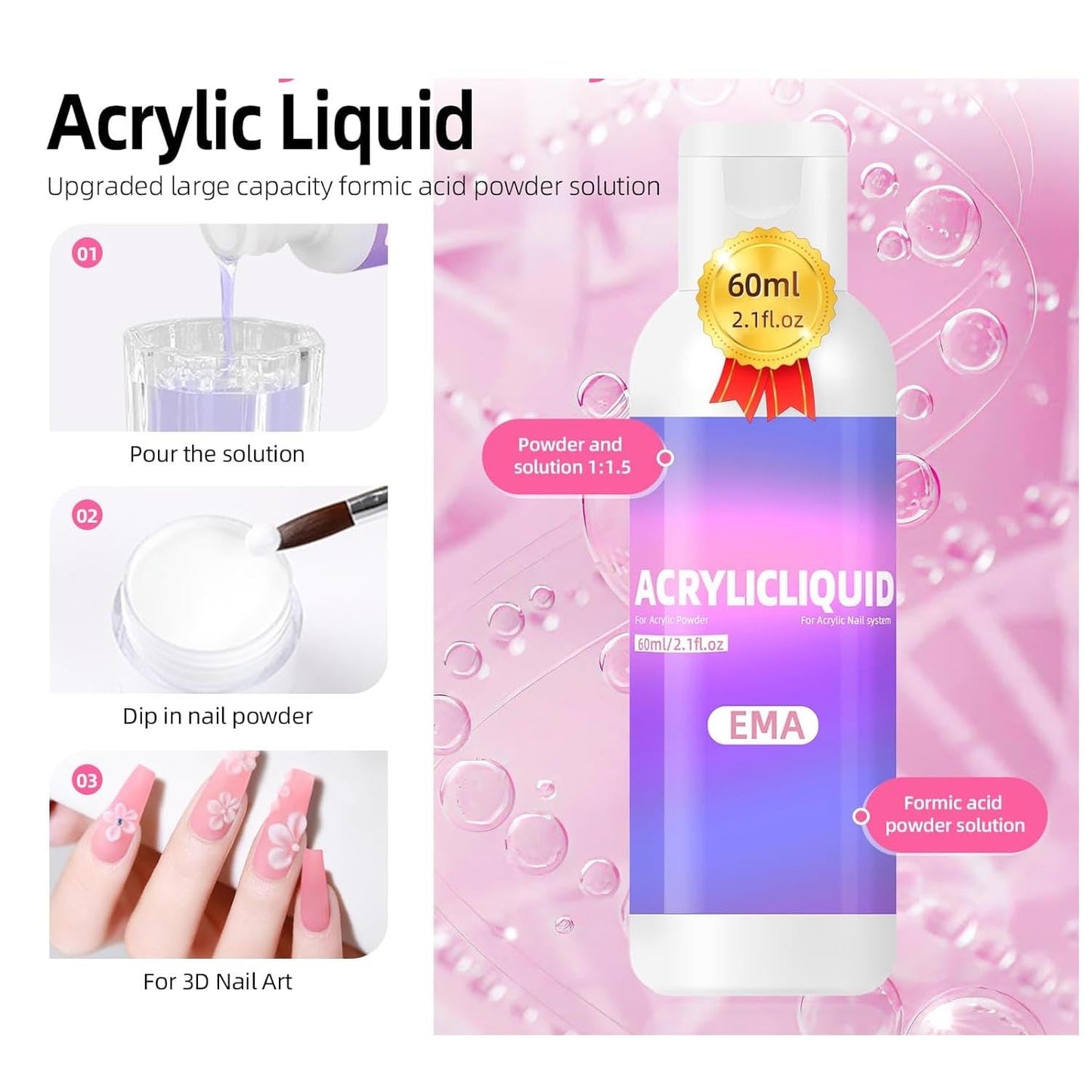 Acrylic Nail Kit for Beginners - Complete Set with Gel Polish, UV Light & Accessories