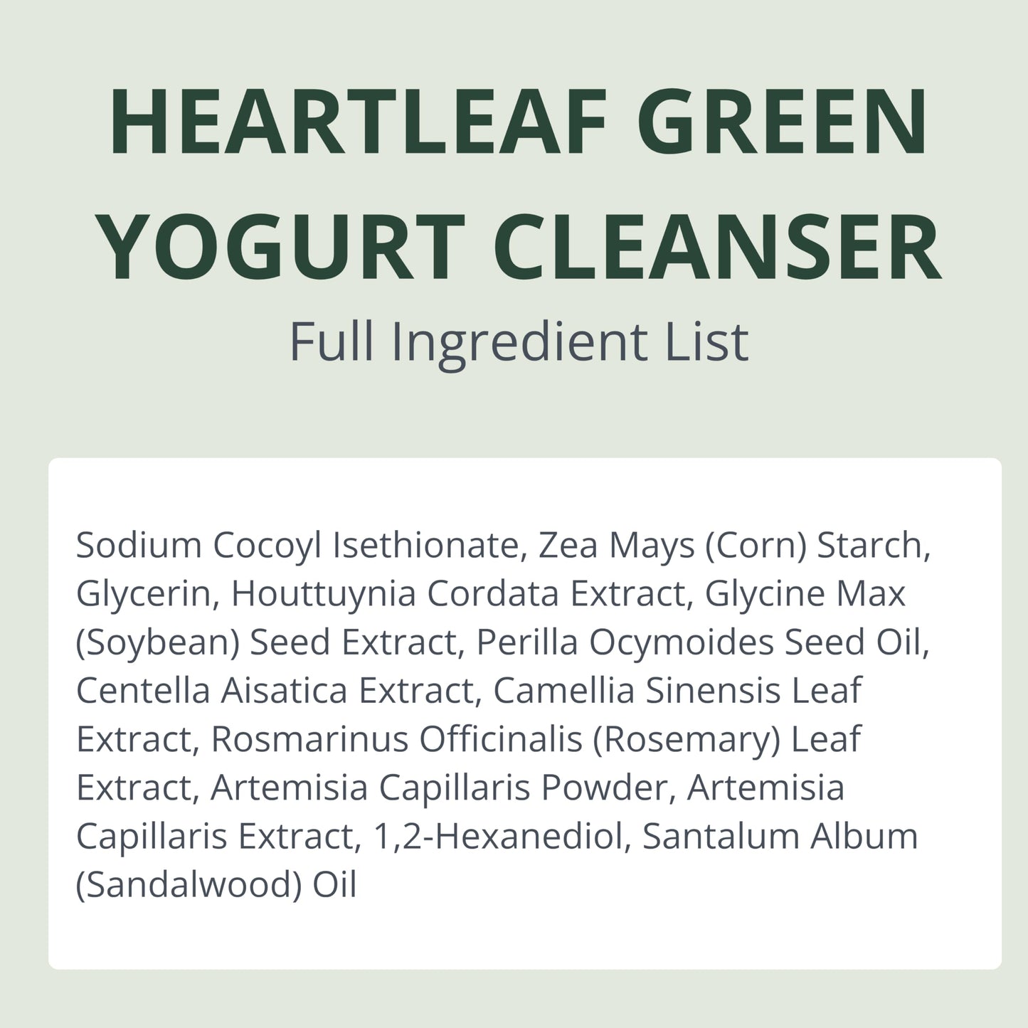 ERIGERON Heartleaf Facial Cleanser, Face Mask, Greek Yogurt Cleanser, Soothing, Deep Pore Scrubber & Face Wash with Green Tea, Blackhead Remover, Korean Skin Care (3.38 fl.oz.)