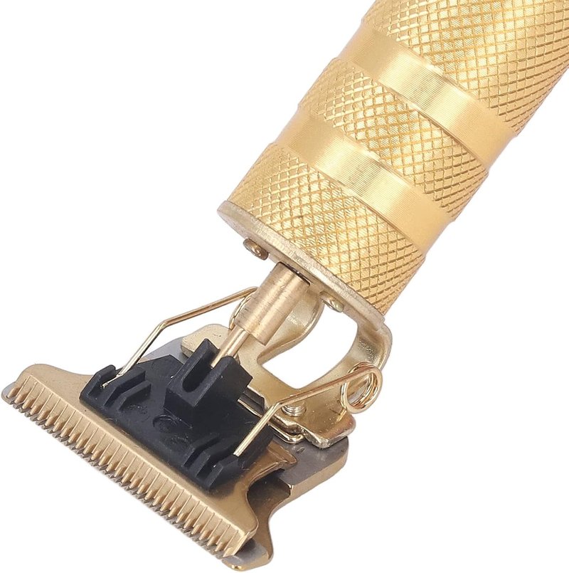 T Blade Hair Trimmer - USB Rechargeable Professional Grooming Clipper | Washable Metallic Gold Design
