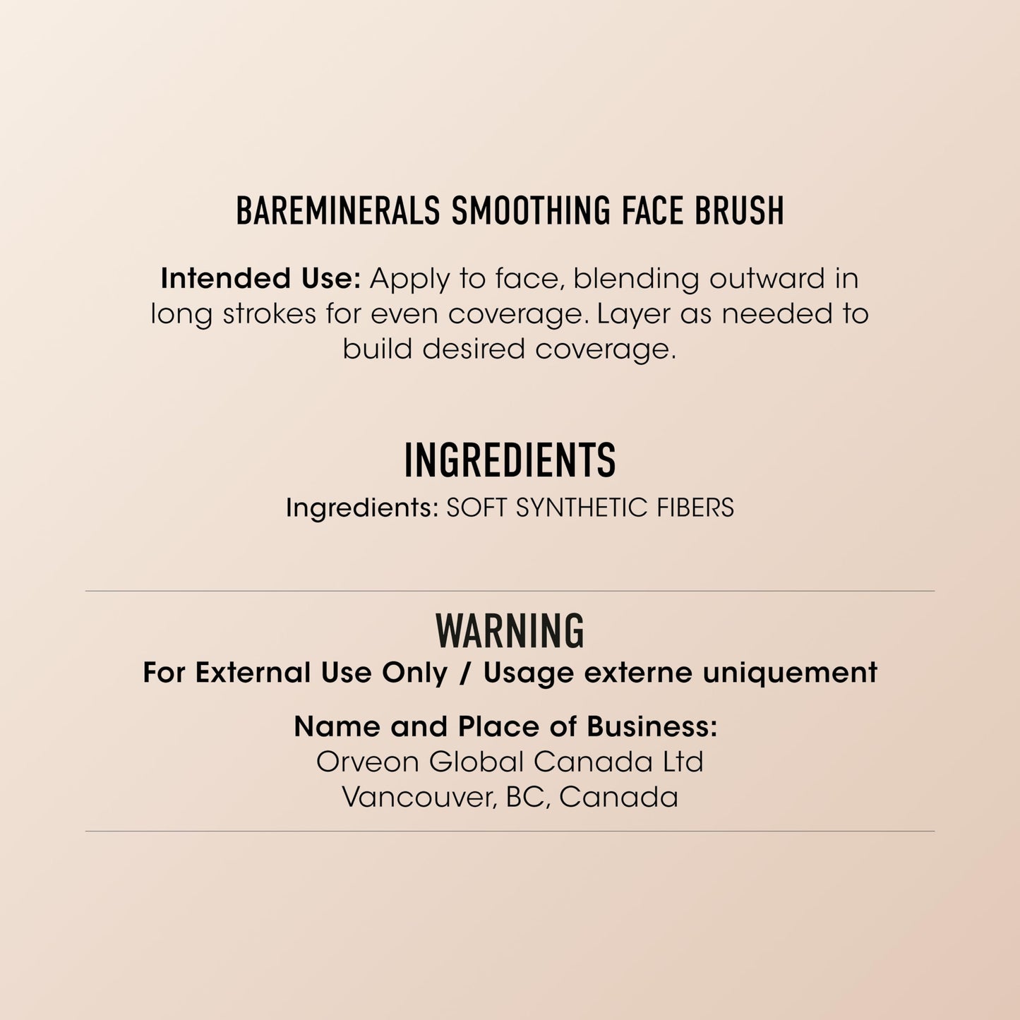 bareMinerals Smoothing Face Brush, 1.6 Ounce, Vegan, Cruelty-Free & Dermatologist-Tested