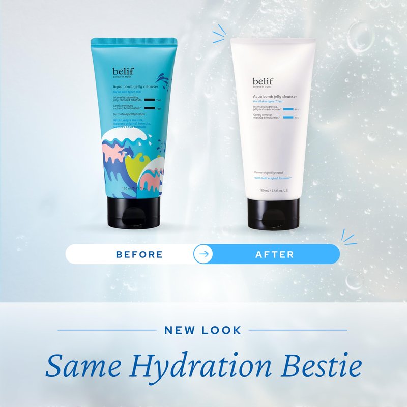 belif Jelly Hydrating Deep Cleanser – Low pH Mild Gel-to-Foam Face Wash for Daily Deep Pore Cleansing, Hydrating and Refreshing for All Skin, Korean Skincare, (5.4 fl.oz., New Formula)