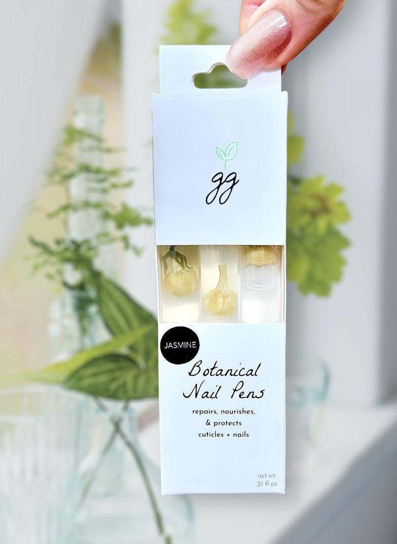 Greenmade goods Jasmine Cuticle Oil Trio Professional Manicure and Pedicure Set- Nourishes, Strengthens, Protects (Pack of 3)