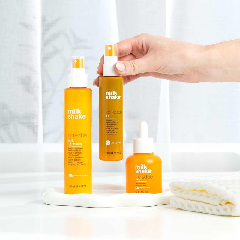 milk_shake Incredible Oil | Lightweight Hair Oil | Illuminates, Protects & Strengthens from Scalp to Ends | With Argan Oil & Milk Proteins, 1.7 fl oz / 50 mL