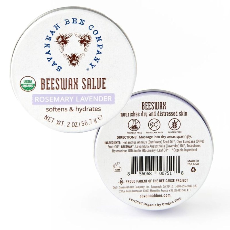 Savannah Bee Company Original Beeswax Salve - Deep Moisturizer Hand Salve - Rosemary Lavender - 2 Oz