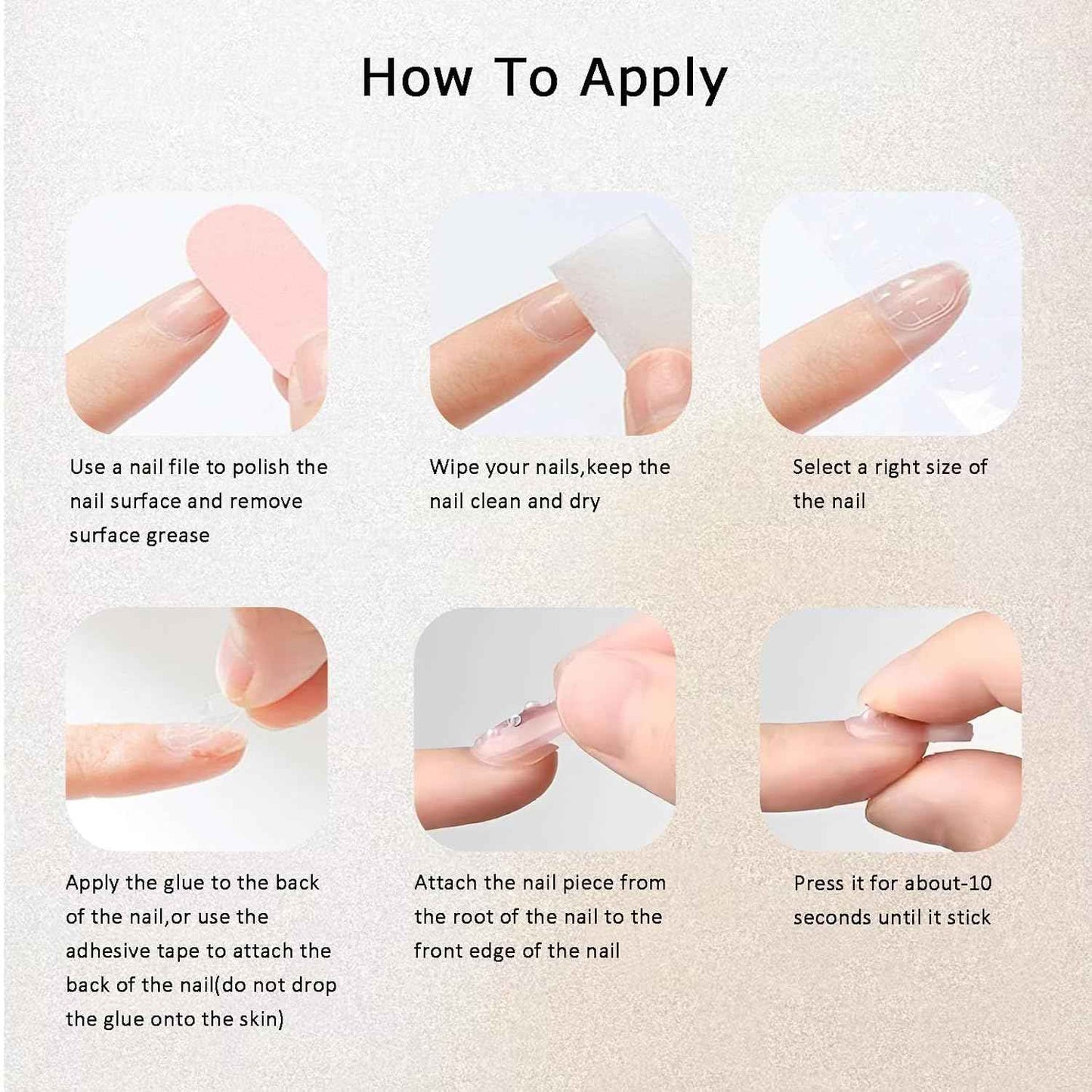 Nude Leopard Handmade Press-On Nails Set - Medium Almond Shape, 10 Pcs with Glue