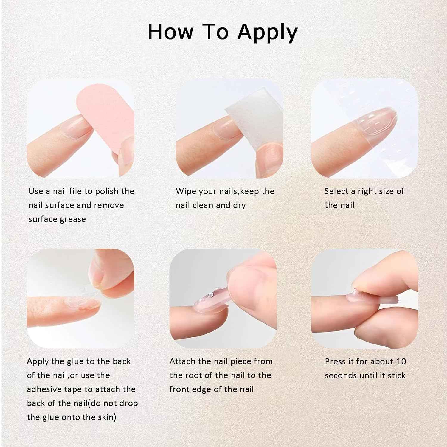 Nude Leopard Handmade Press-On Nails Set - Medium Almond Shape, 10 Pcs with Glue