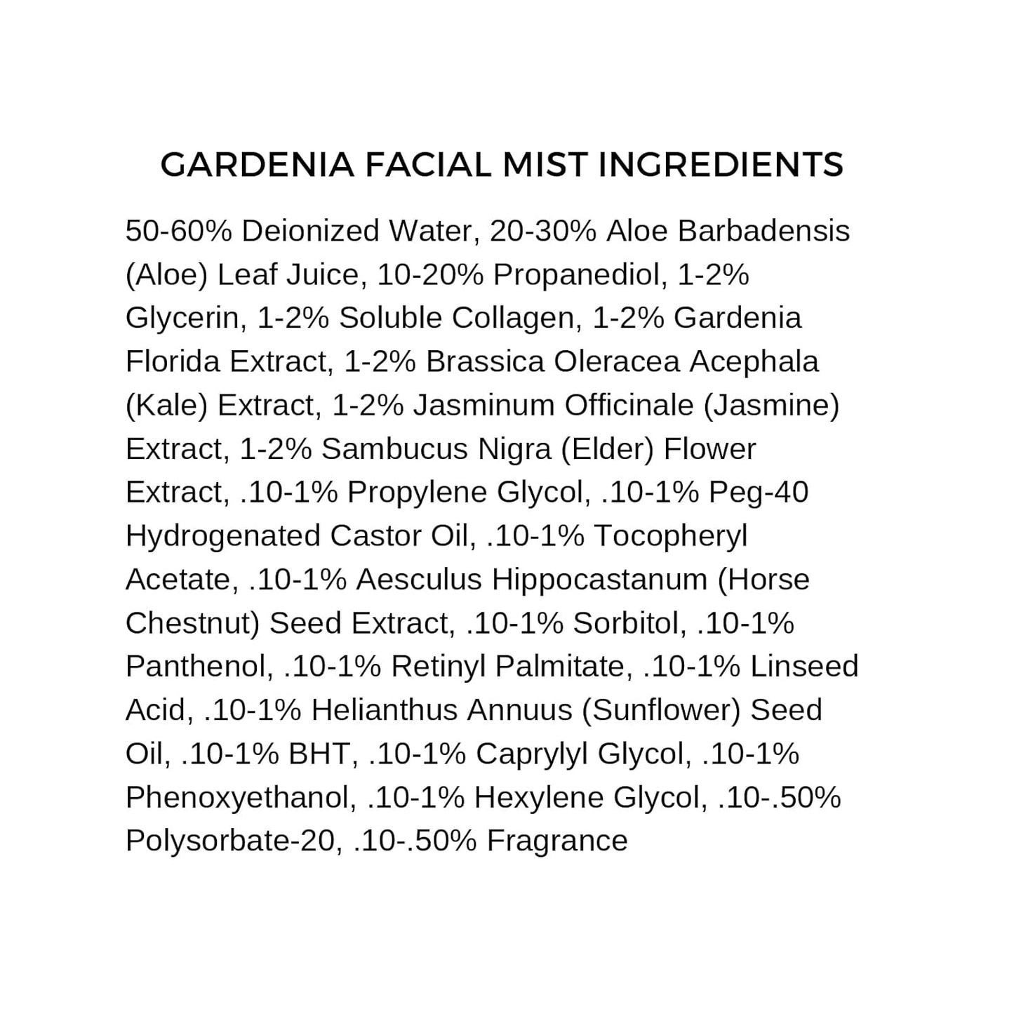 Gardenia Facial Mist - Collagen-Infused Hydrating Face Spray for Dewy, Smooth Skin | 4.2 oz
