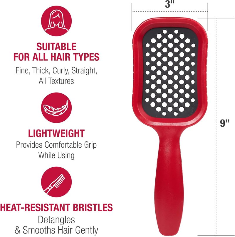 Handleless Ceramic Tourmaline Hair Dryer & Vent Brush - Fast Drying, Lightweight Design