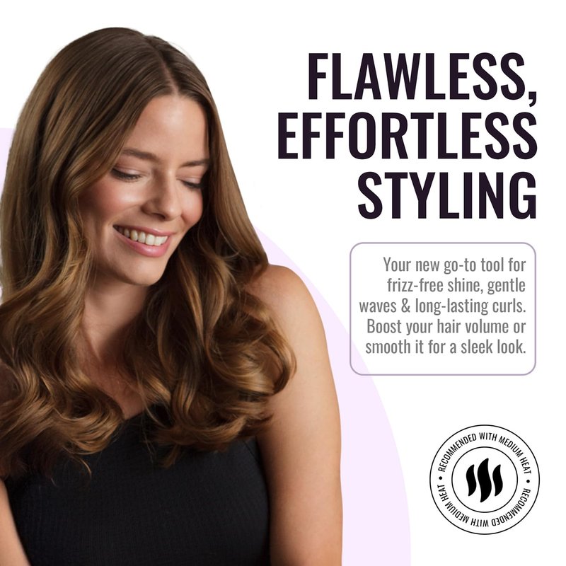 ERGO Super Gentle Round Hair Brush for Blow Out - Salon Quality Salon Brushes for Women - Volumizing Blowout Brush - Wet & Dry Use - ERG43: 1.75