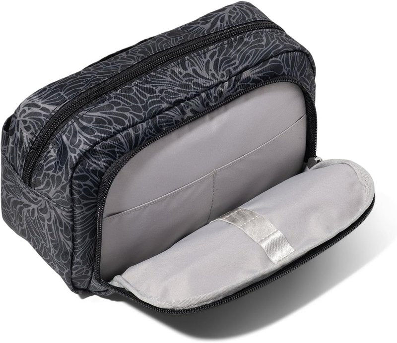 Pocket Cosmetic Makeup Bag - Lightweight Organizer with Brush Holder | 9.4”x5.5”x3.5” Travel Essential