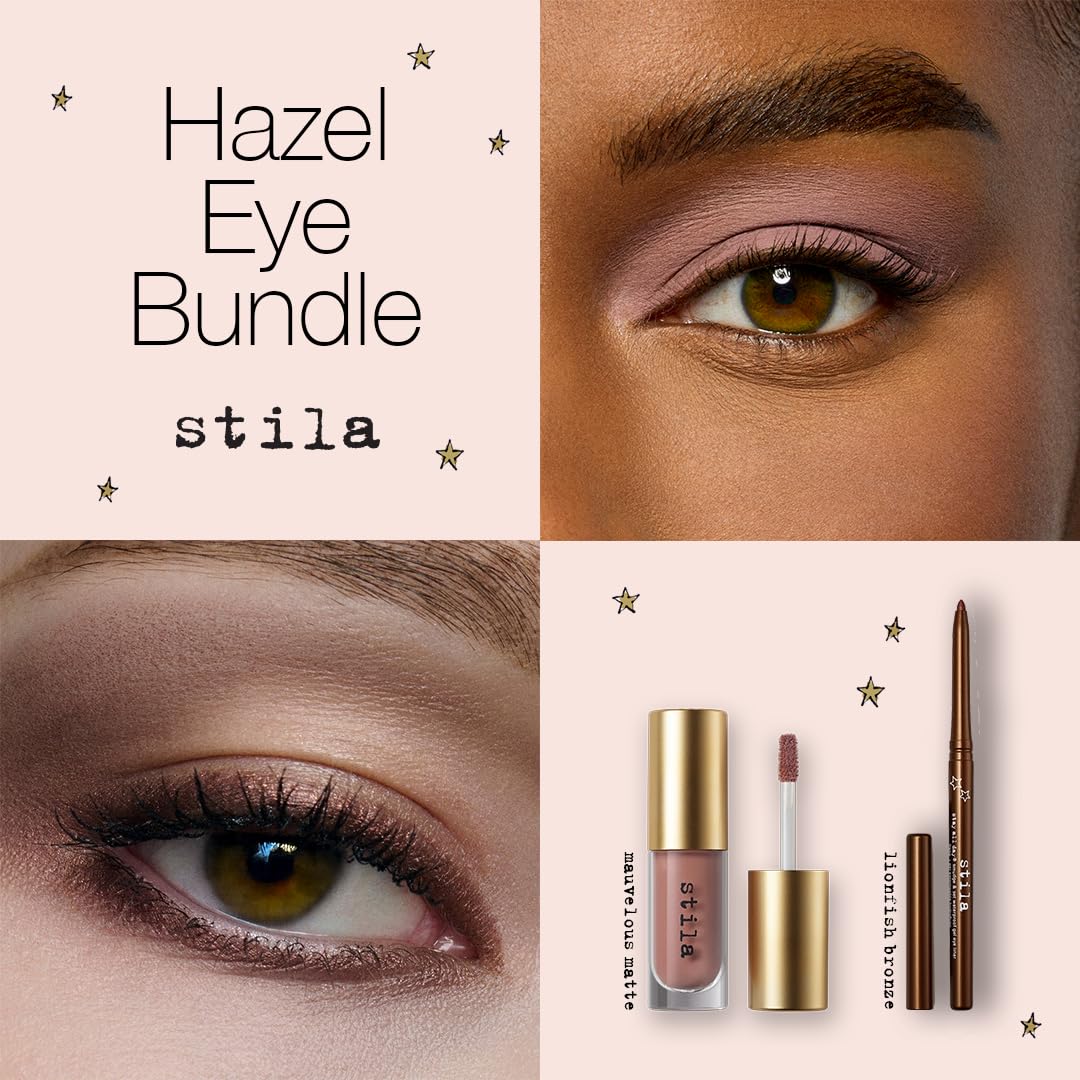 stila Mauvelous Liqua Play Eyeshadow + Stay All Day® Smudge & Set Gel Liner in Lionfish Bronze | Eye Makeup Bundle for Hazel Eyes | Long-Wear, Waterproof, Blendable & Budge-Proof