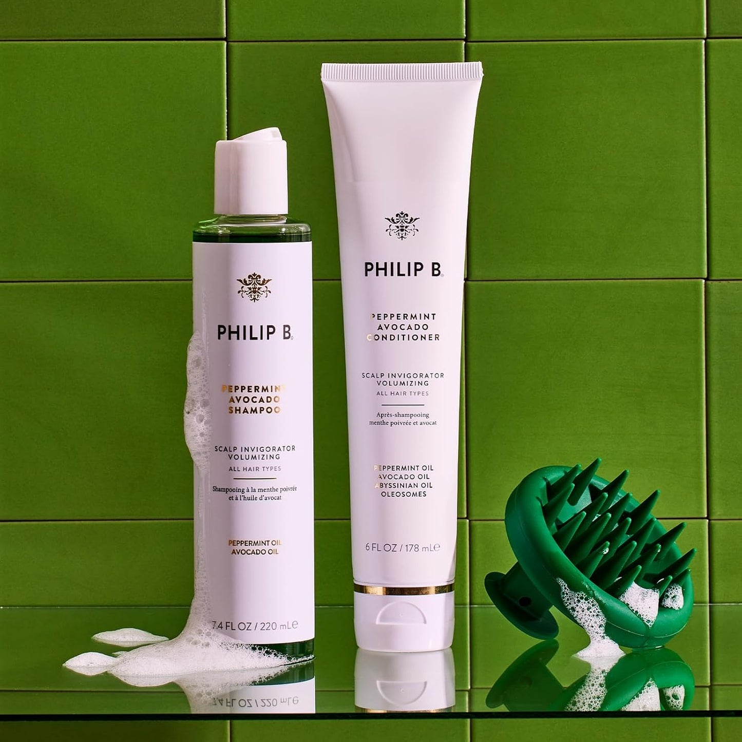 Philip B Peppermint Avocado Conditioner - Volumizing Hair Care with Peppermint & Eucalyptus | 2 fl. oz. (60 ml)