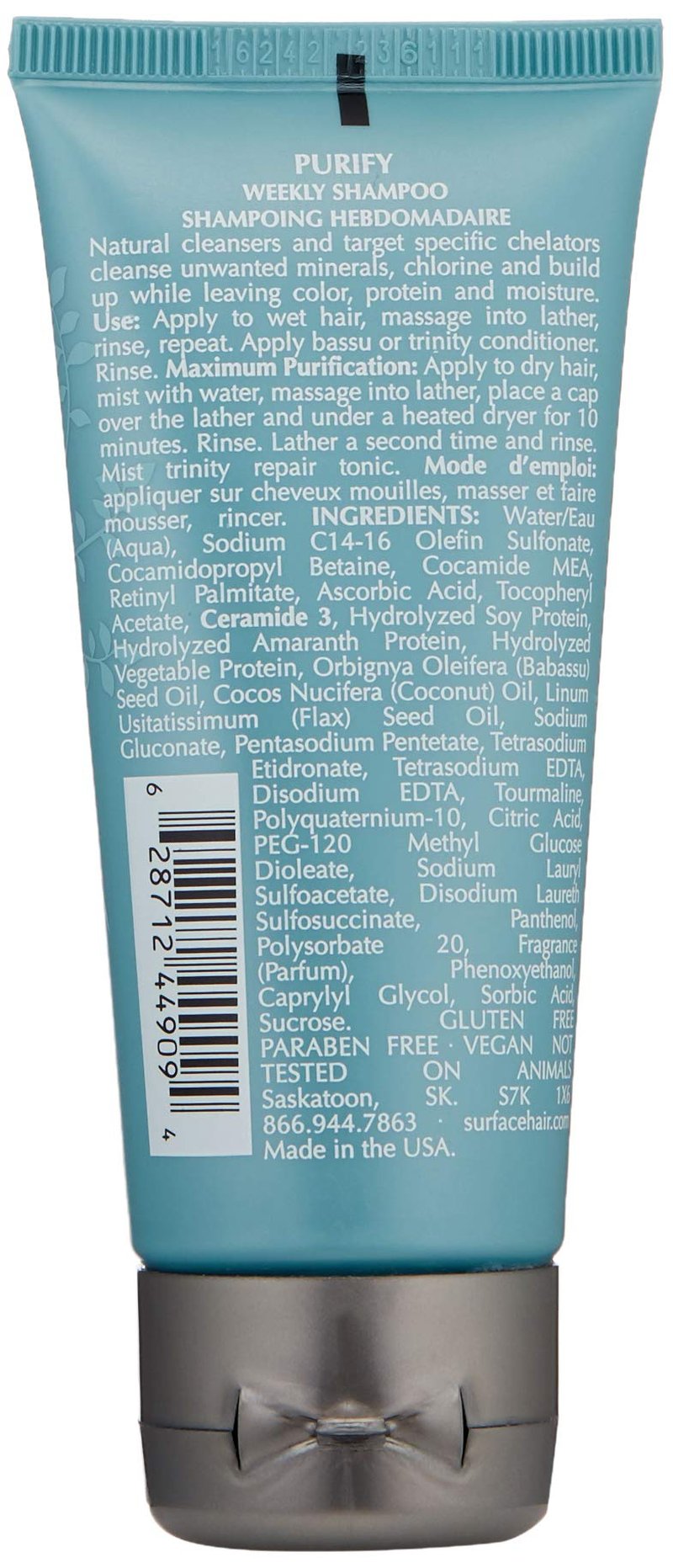 SURFACE Hair - Purify Clarifying Cleansing Shampoo - Clarify, Deep Cleanse, Sulfate Free - 2 fl oz