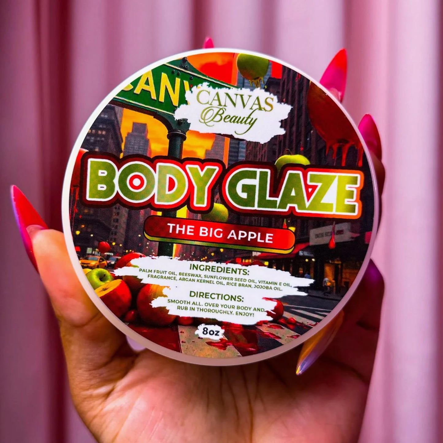 Canvas Beauty Body Glaze, Scent From Heaven – Sweet Cherries & Star Anise, Moisturizing Non-Greasy Body Butter for Women With Beeswax, Jojoba Oil, and Rice Bran for Soft and Glowy Skin